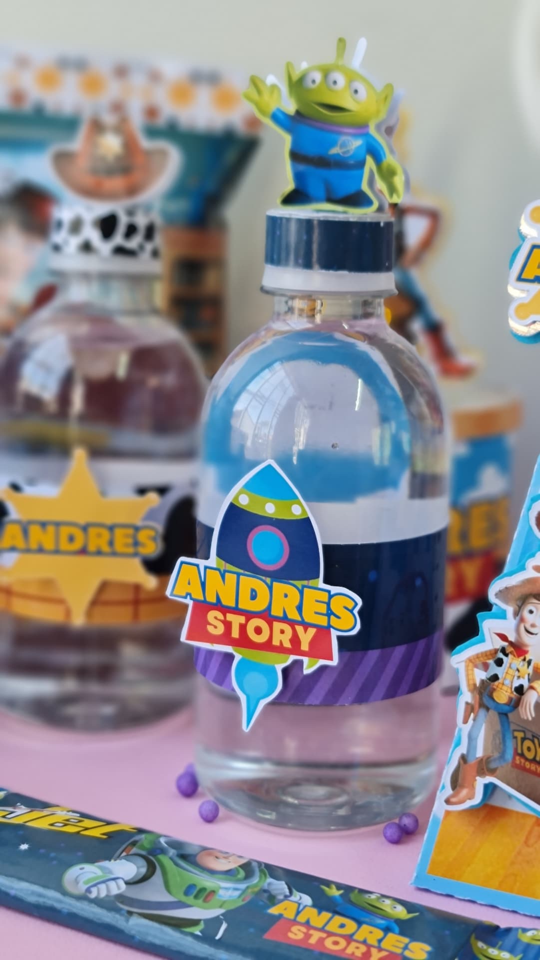 Botella y chocolatina