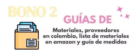 Bono 2: guías de materiales, proveedores y medidas