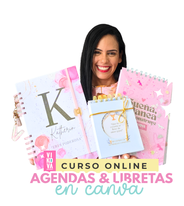Agendas y libretas creativas diseñadas en Canva