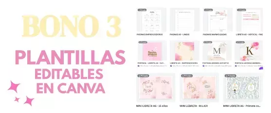 Bono 3: plantillas editables en Canva