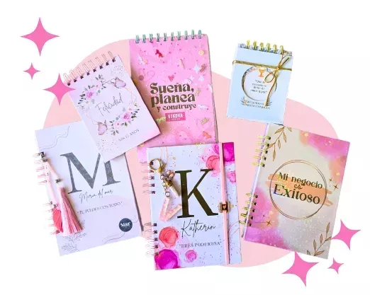 Agendas y libretas creativas terminadas