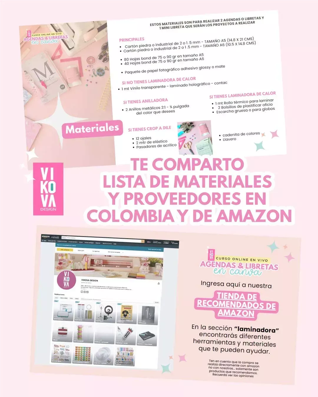 Lista de materiales y proveedores del curso