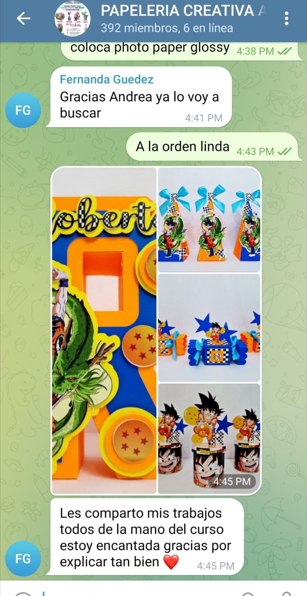 Proyecto de papelería creativa hecho por una alumna del curso (2)