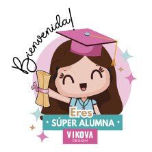 Insignia Súper Alumna con birrete y diploma